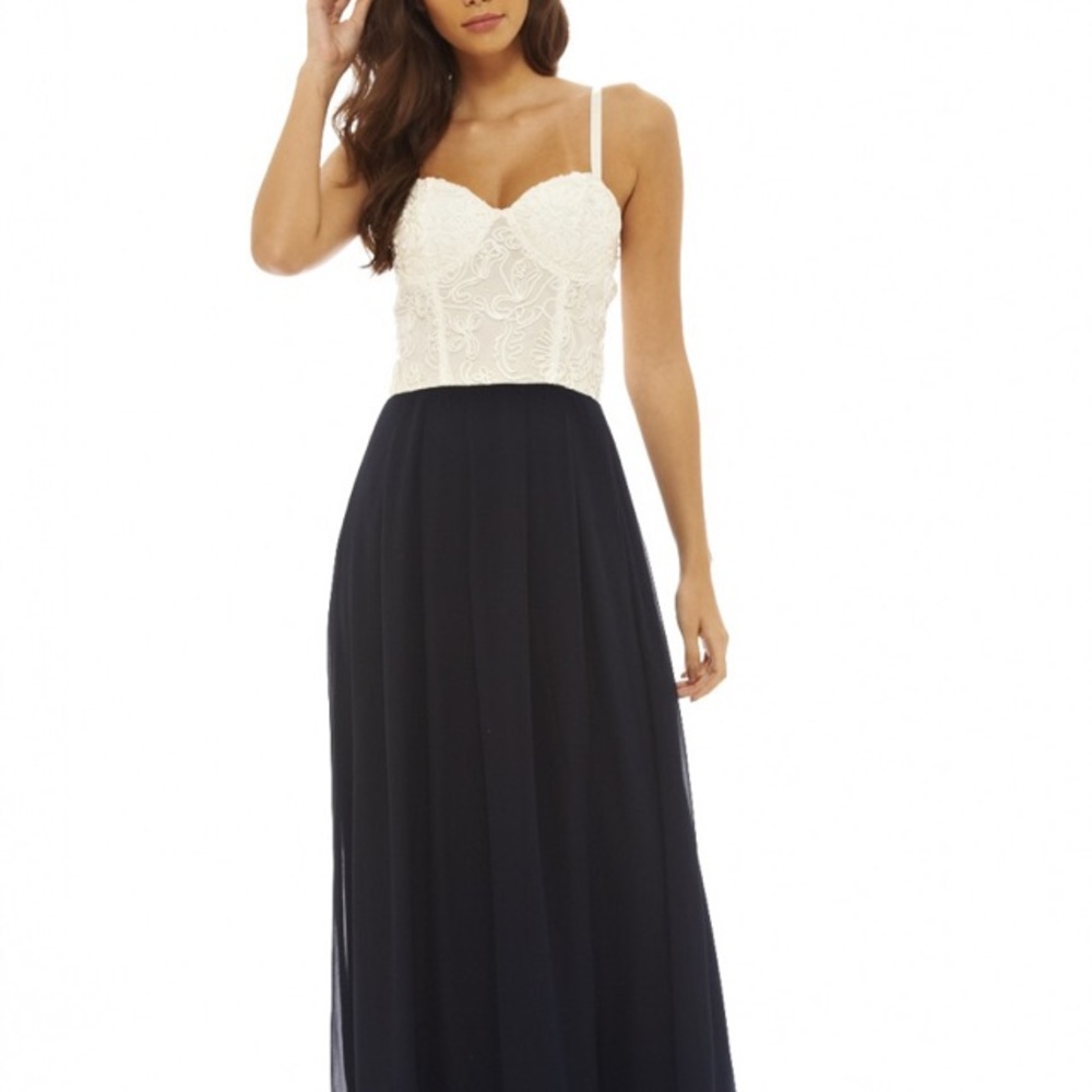 Lace bodice maxi dress